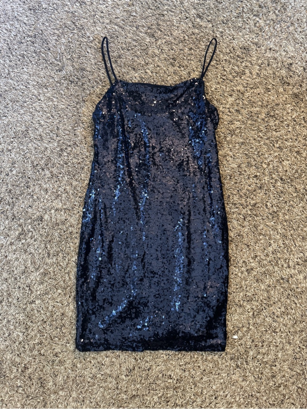 Mind Code Navy Sequin Mini Dress